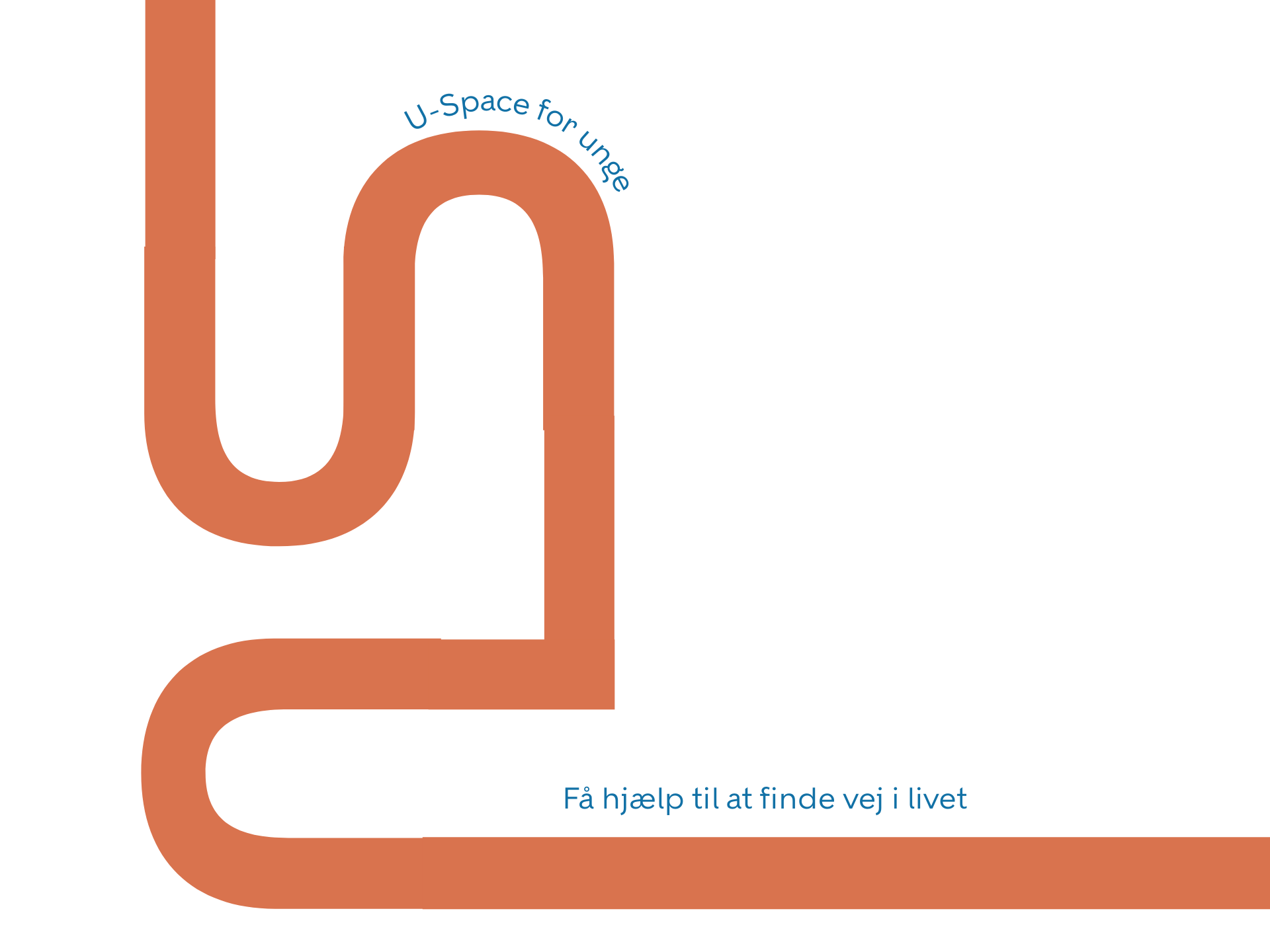Grafisk figur, hvor der står, at U-Space hjælper unge med at finde vej